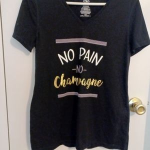 Black " No Champagne" T-shirt